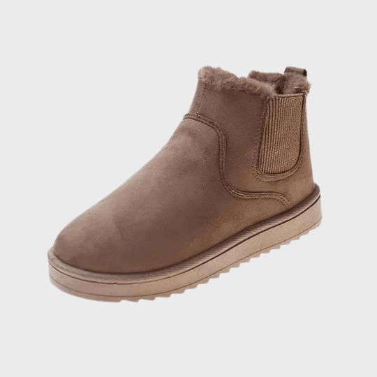 Winterstiefel | Slip-On | Mit Fell gefüttert | Knöchelstiefel | Damenstiefel EB