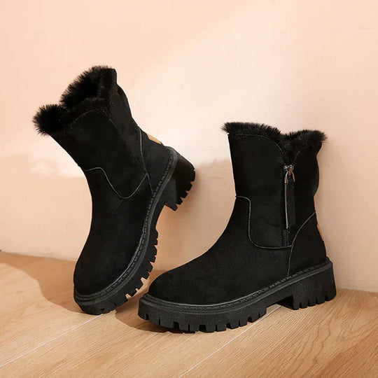Winterstiefel - Warme rutschfeste Winterstiefel mit Fellfutter für Frauen EB