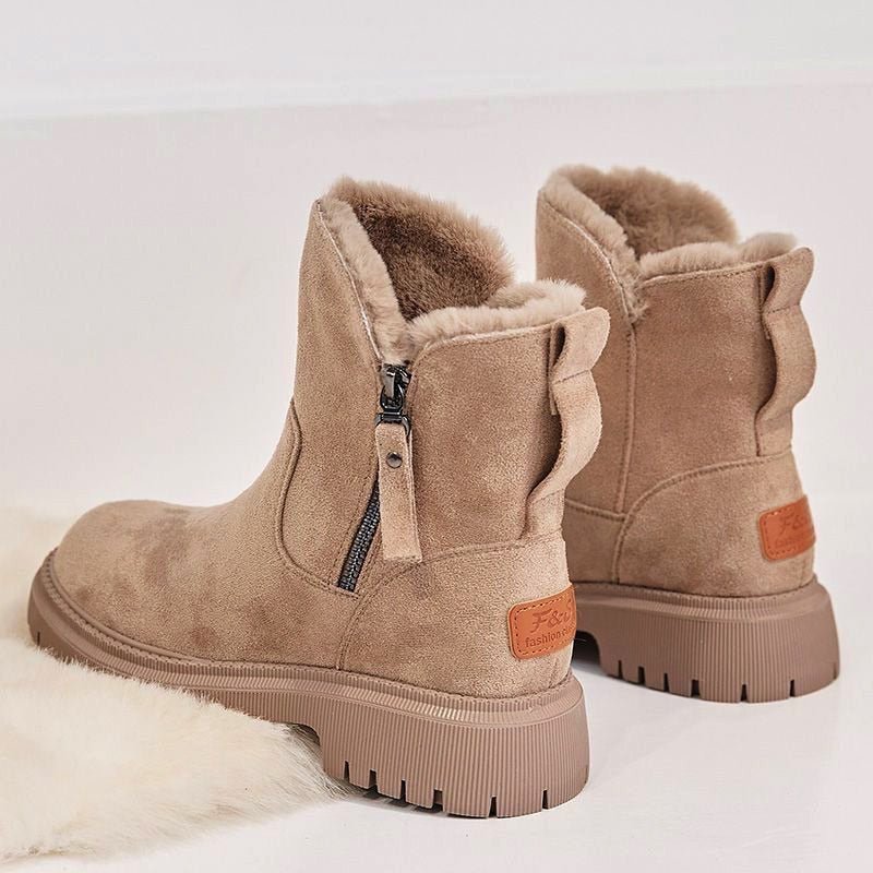 Winterstiefel - Warme Stiefeletten mit Futter aus Kurzwolle für Damen EB
