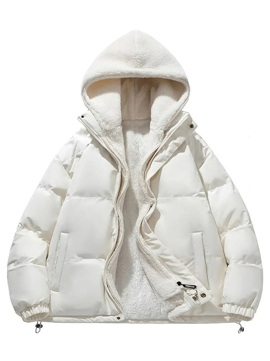 EB | Damen Winterpuffjacke mit Warmem Sherpafutter und Kapuze