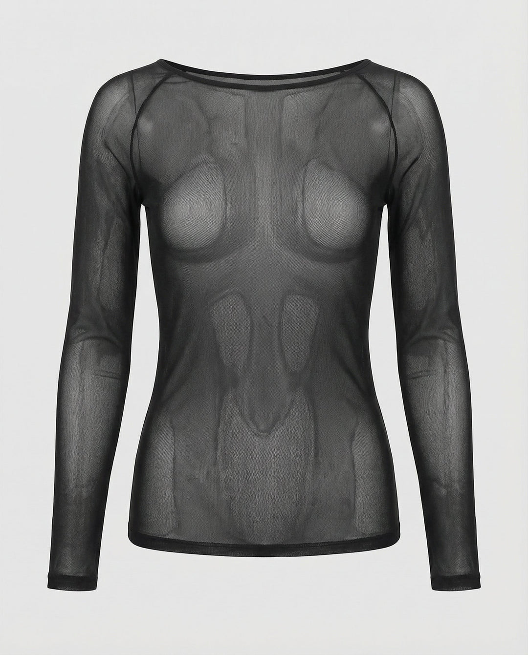 Transparentes Mesh Langarm Top | EB