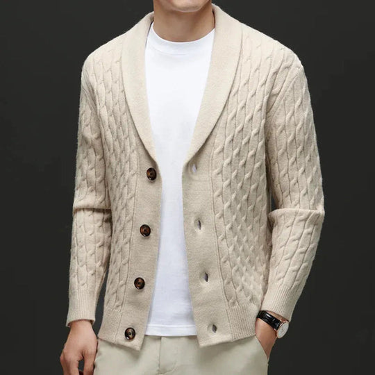 EB | Cardigan mit Schalkragen und Knopfverschluss