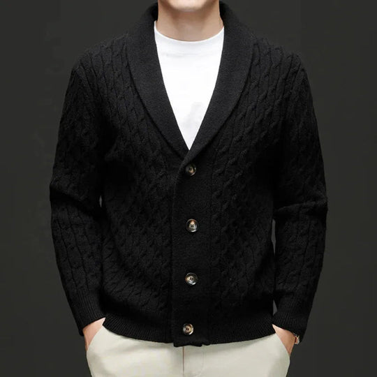 EB | Cardigan mit Schalkragen und Knopfverschluss