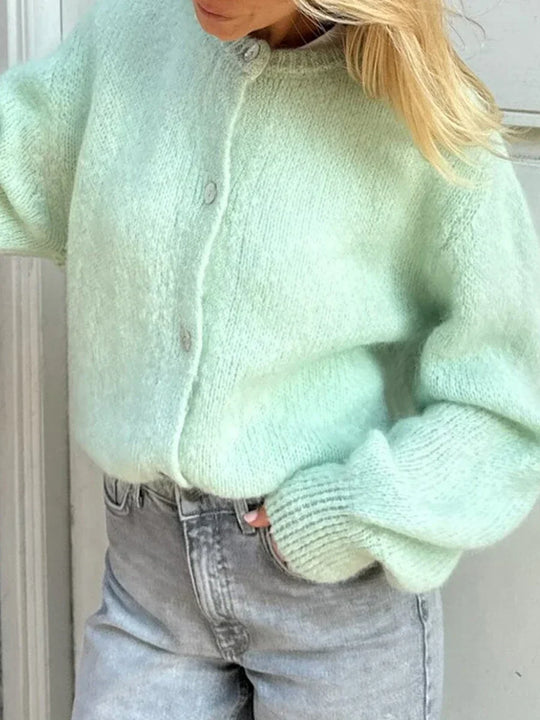 EB | Y2K Knopfverschluss Strick Freizeit Weicher Cardigan Jacke