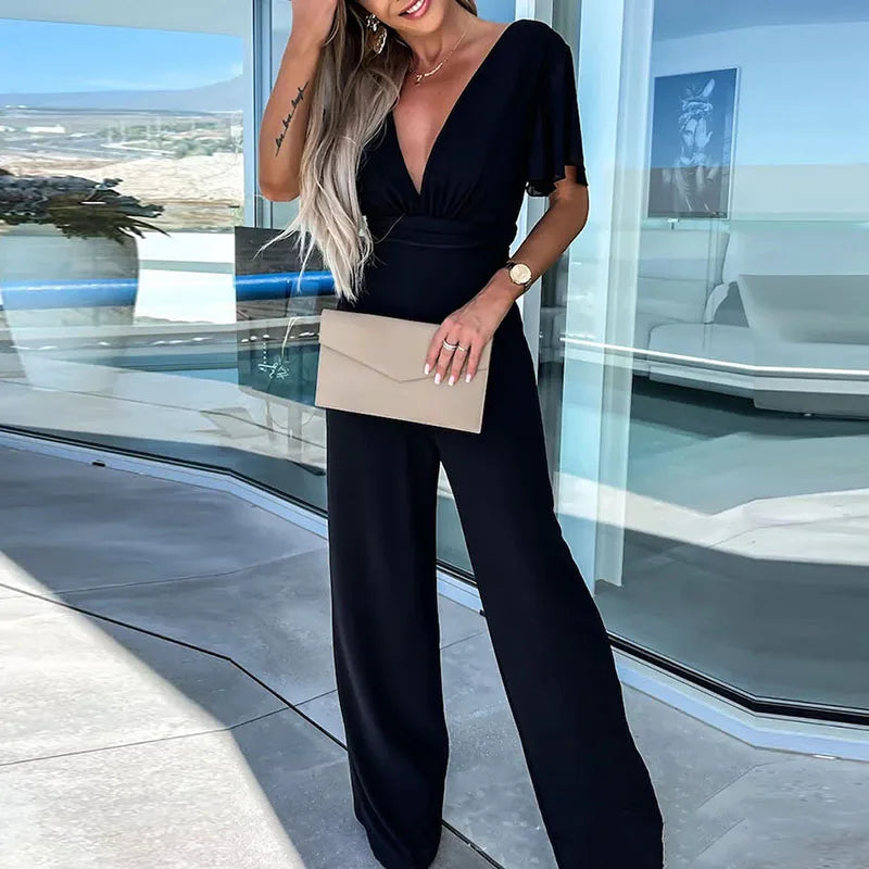 EB | V-Ausschnitt Jumpsuit für Frauen Jane