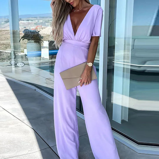 EB | V-Ausschnitt Jumpsuit für Frauen Jane