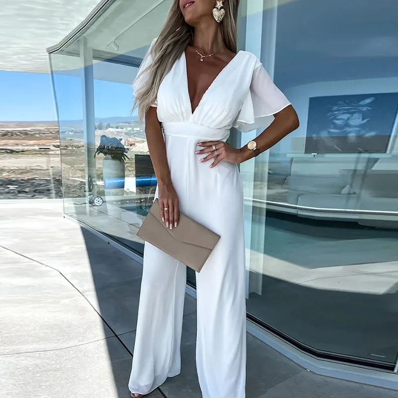 EB | V-Ausschnitt Jumpsuit für Frauen Jane