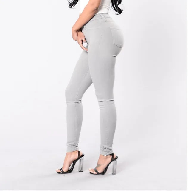 EB | Hohe Taille Skinny Büro-Damenjeans