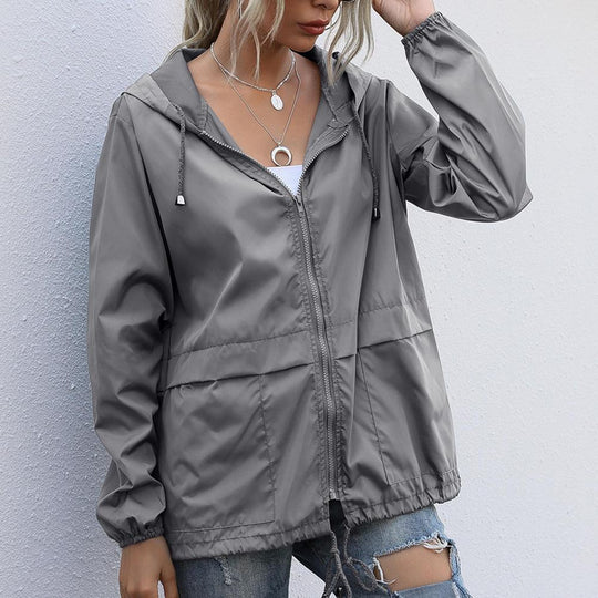 EB | Winddichtes Sommerjacke mit Kapuze für Frauen