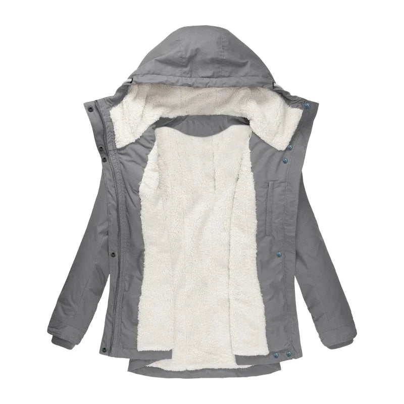 EB | Winterjacke mit Kapuze für Damen - gestepptes Winterjacke