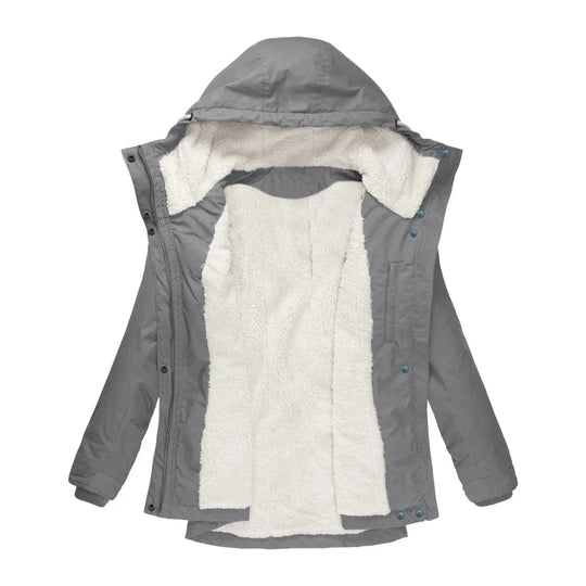 EB | Winterjacke mit Kapuze für Damen - gestepptes Winterjacke