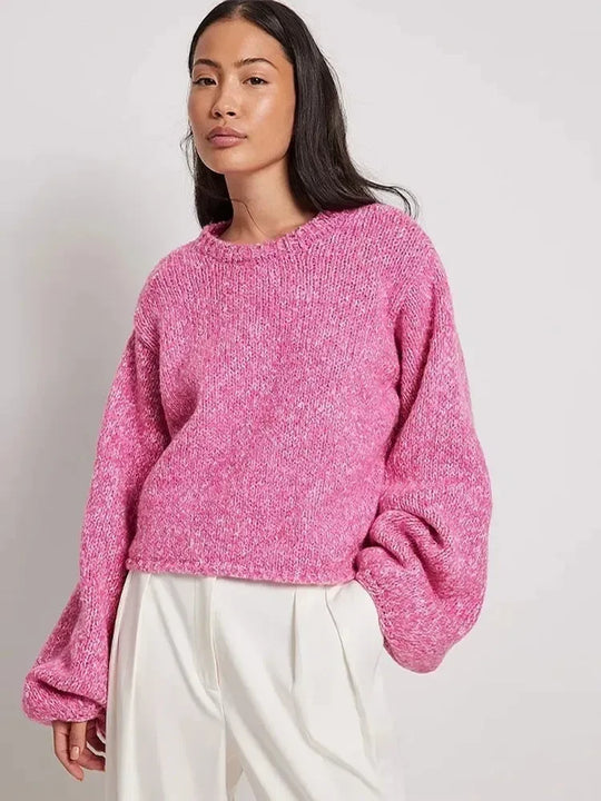 EB | Cropped Top mit Langen Ärmeln und Rückenschlitz