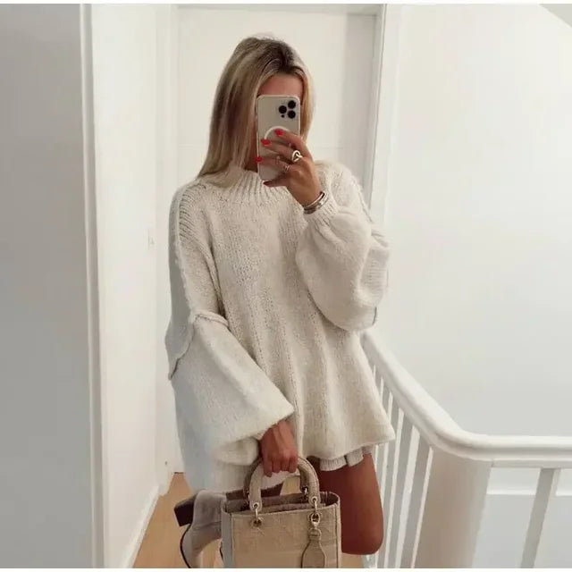 EB | Bequemer Gestrickter Schicker Pullover