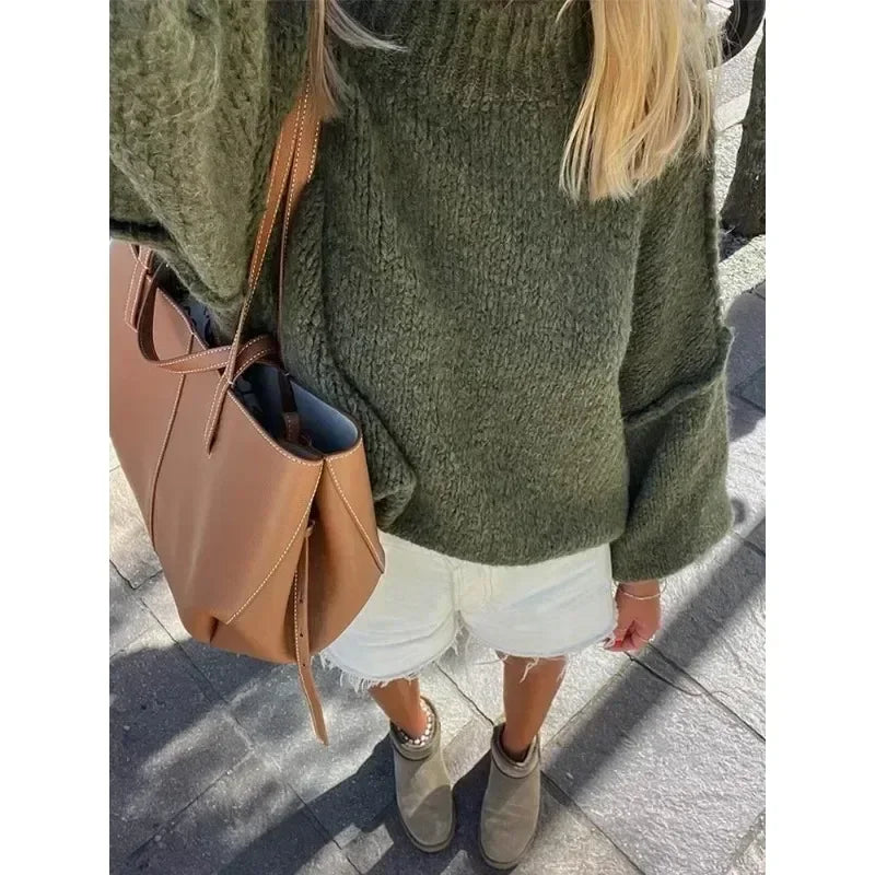 EB | Bequemer Gestrickter Schicker Pullover