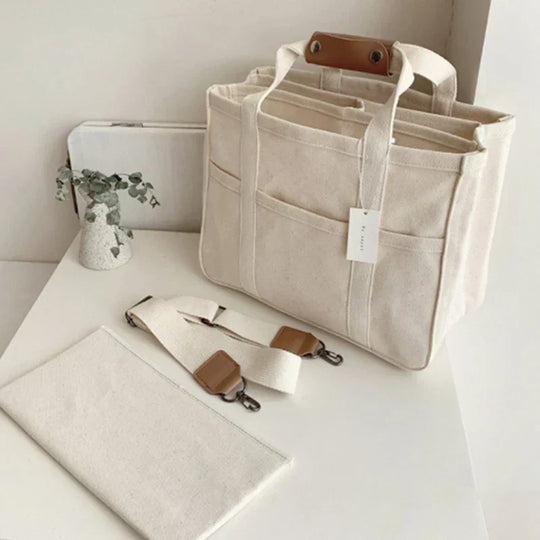 EB - Canvas-Tasche mit Mehrfachfächern