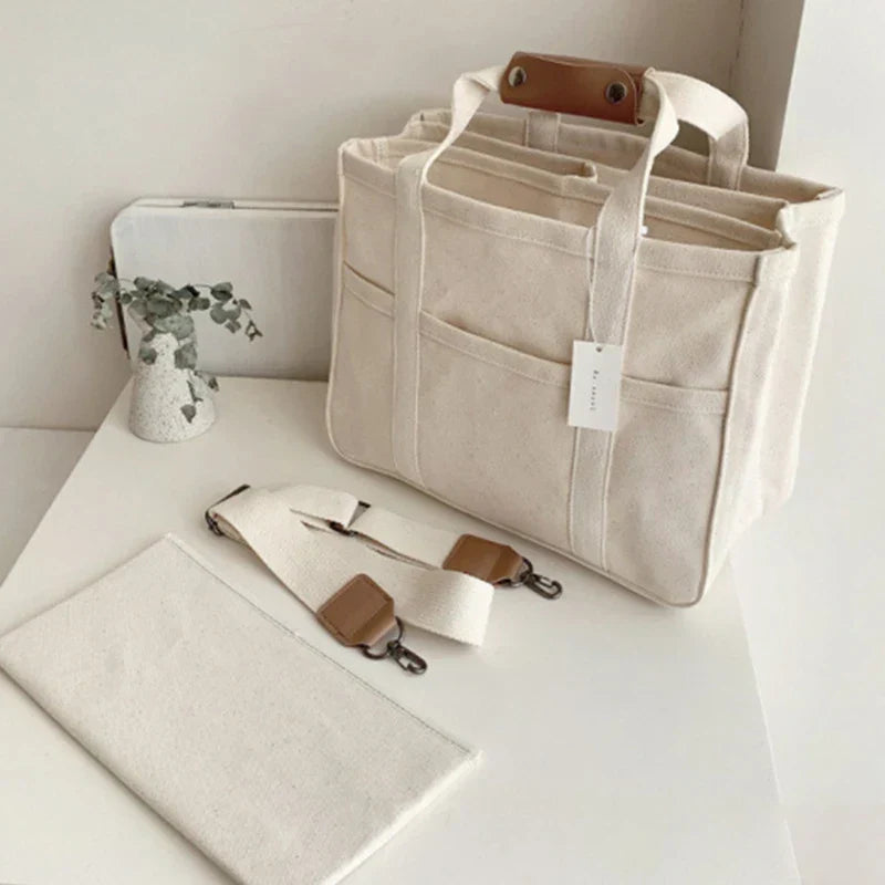 EB | Canvas-Tasche mit Mehrfachfächern