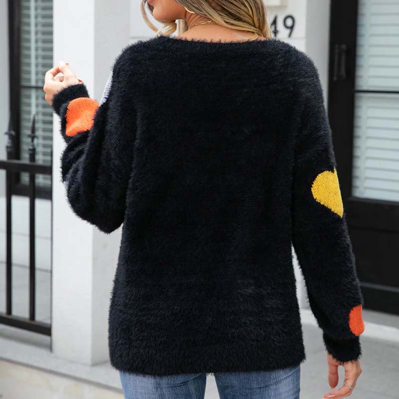 EB | Strickpullover Mit Süßem Herzmuster