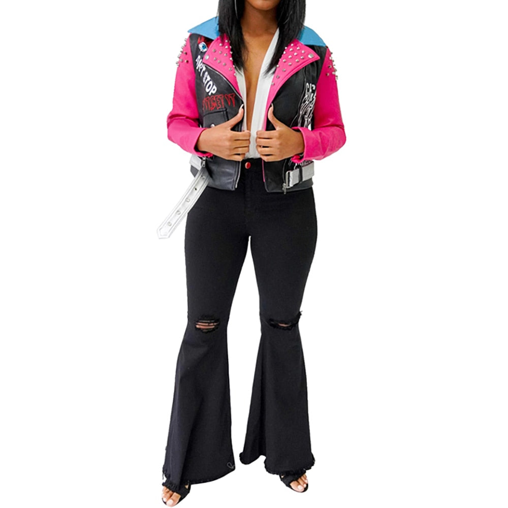 EB | Sieh das Licht Fuchsia bedruckte Jacke
