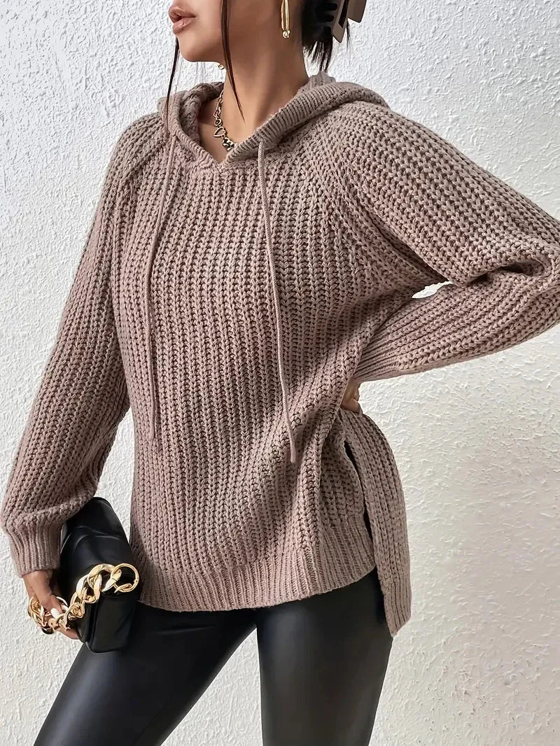 EB | Lässiger Strick-Kapuzenpullover