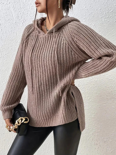 EB | Lässiger Strick-Kapuzenpullover