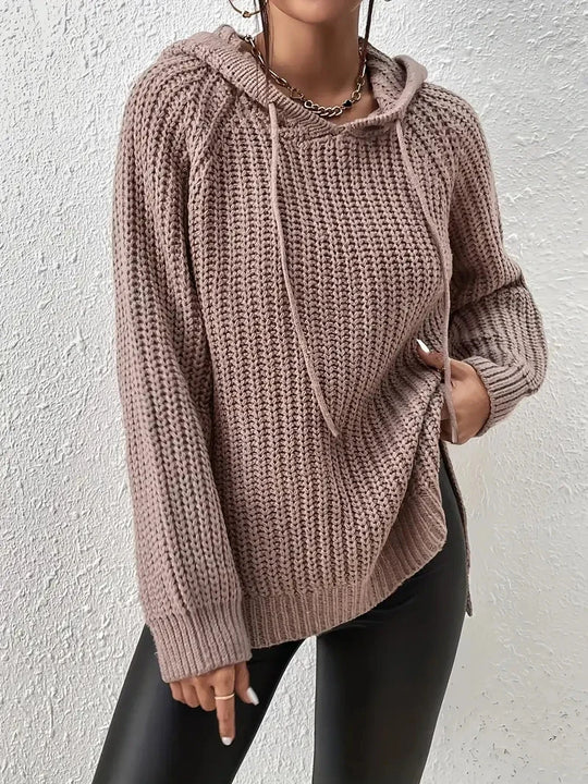 EB | Lässiger Strick-Kapuzenpullover