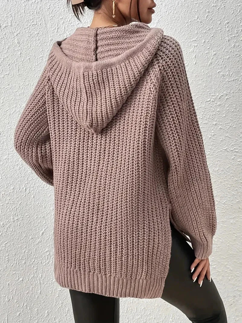EB | Lässiger Strick-Kapuzenpullover