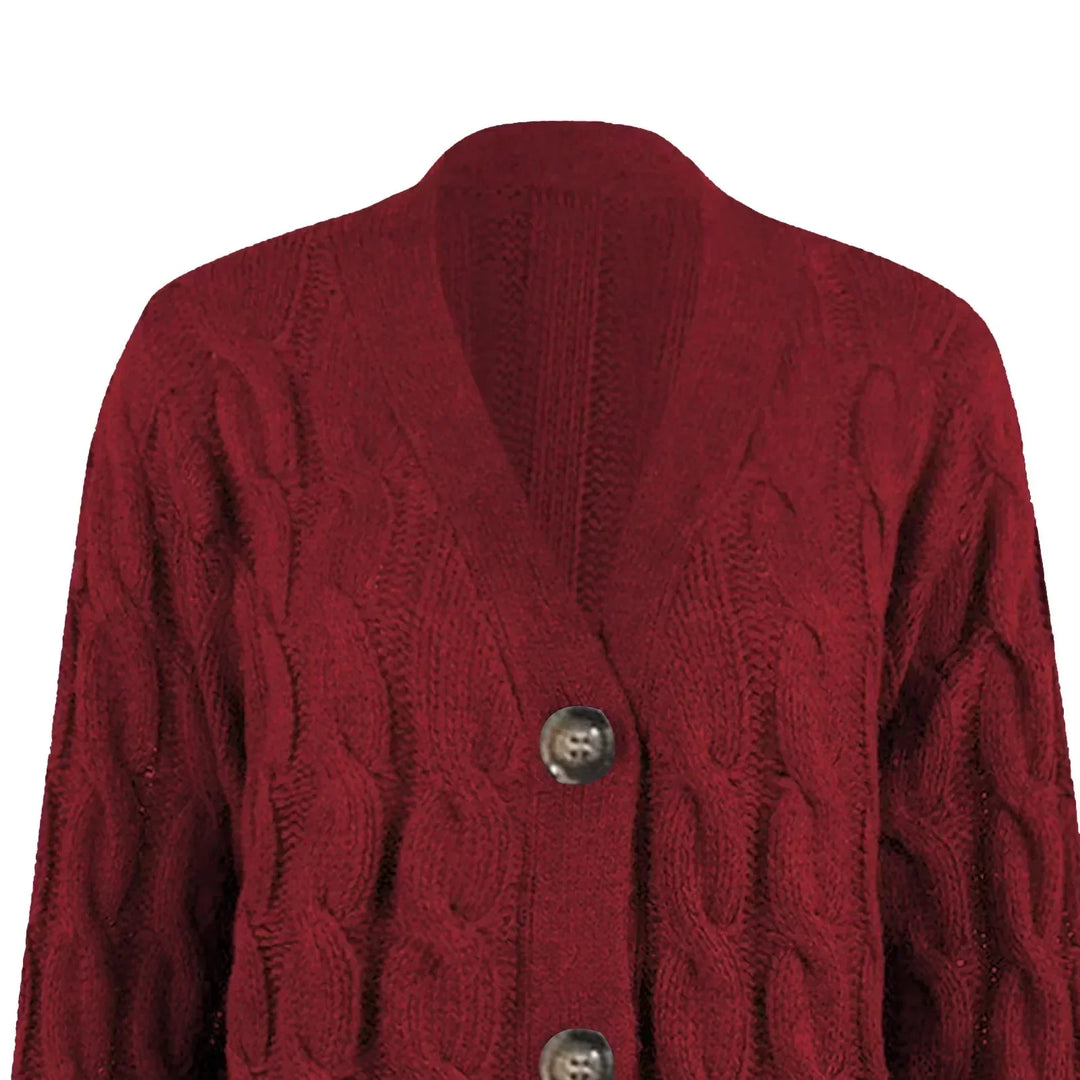 EB | Strickjacke - Damen Herbst Lange Gestrickte Weste