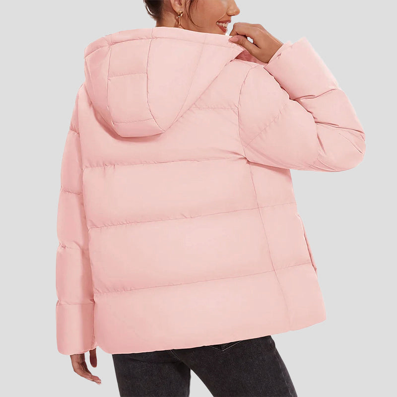EB | Daunen-Pufferjacke mit Kapuze und Wasserabweisendem Obermaterial