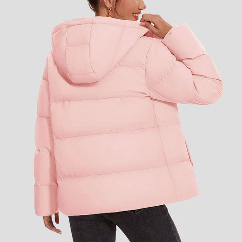 EB | Daunen-Pufferjacke mit Kapuze und Wasserabweisendem Obermaterial