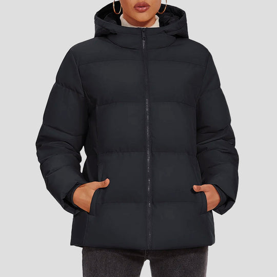 EB | Daunen-Pufferjacke mit Kapuze und Wasserabweisendem Obermaterial