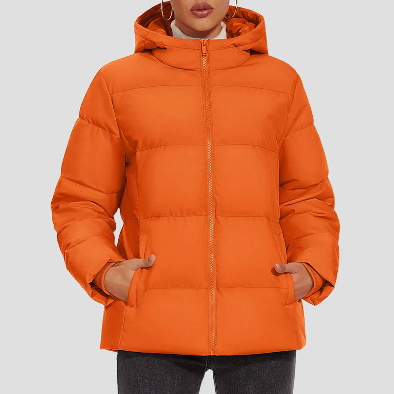 EB | Daunen-Pufferjacke mit Kapuze und Wasserabweisendem Obermaterial