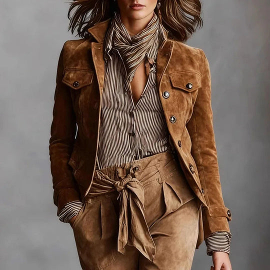 EB | Kunstlederjacke mit Brusttaschen