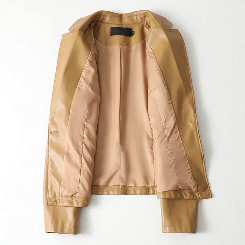 EB | Echtes Leder Einreiher Blazer Jacke