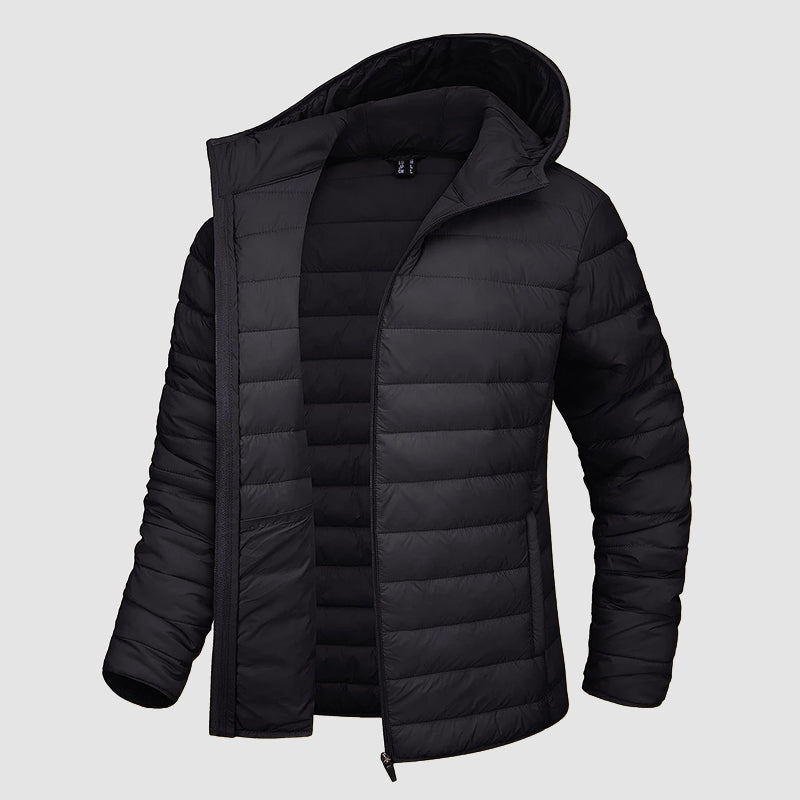 EB | Kapuzen-Pufferjacke mit Reißverschlusstaschen