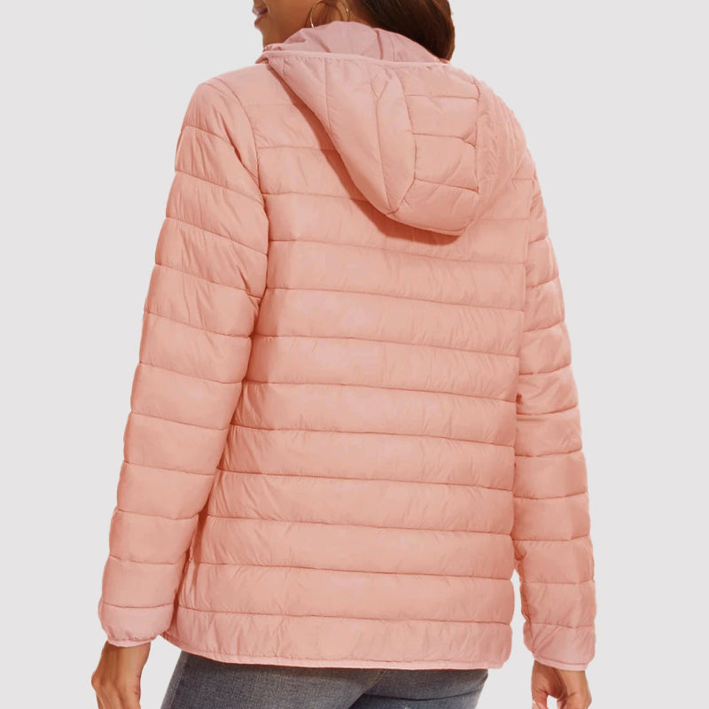EB | Kapuzen-Pufferjacke mit Reißverschlusstaschen
