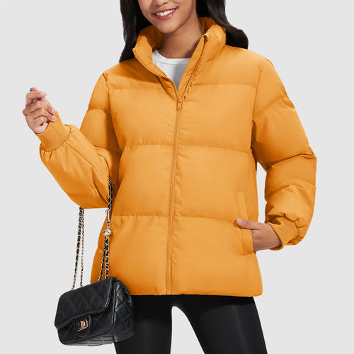 EB | Midikurz Daunenpufferjacke mit Stehkragen