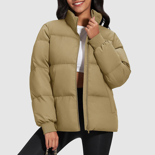 EB | Midikurz Daunenpufferjacke mit Stehkragen