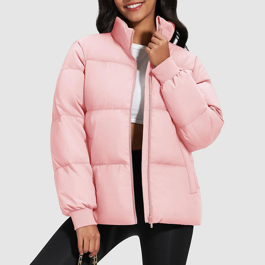 EB | Midikurz Daunenpufferjacke mit Stehkragen