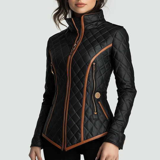 EB | Slim-Fit Steppjacke mit Kontrastbesatz