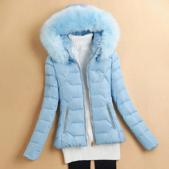 EB | Winter Puffer-Jacke mit Fell-Style Kapuzenverzierung