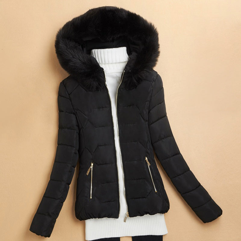 EB | Winter Puffer-Jacke mit Fell-Style Kapuzenverzierung