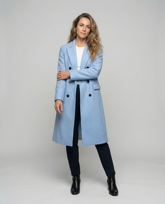 EB | Damen Doppelreiher Wollmantel