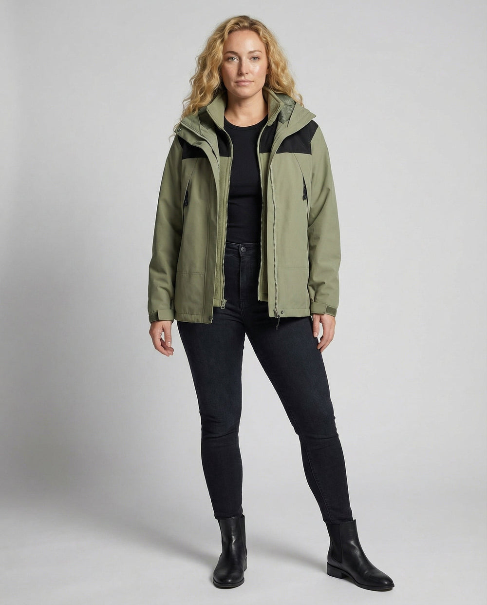 Warme Damen Winterjacke Fleece | EB