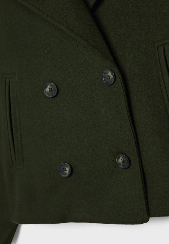 EB | Cropped Doppelreiher Mantel Boxy Kurze Jacke