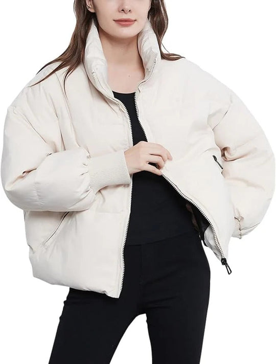 EB | Kurze Pufferjacke Übergröße Reißverschlussjacke