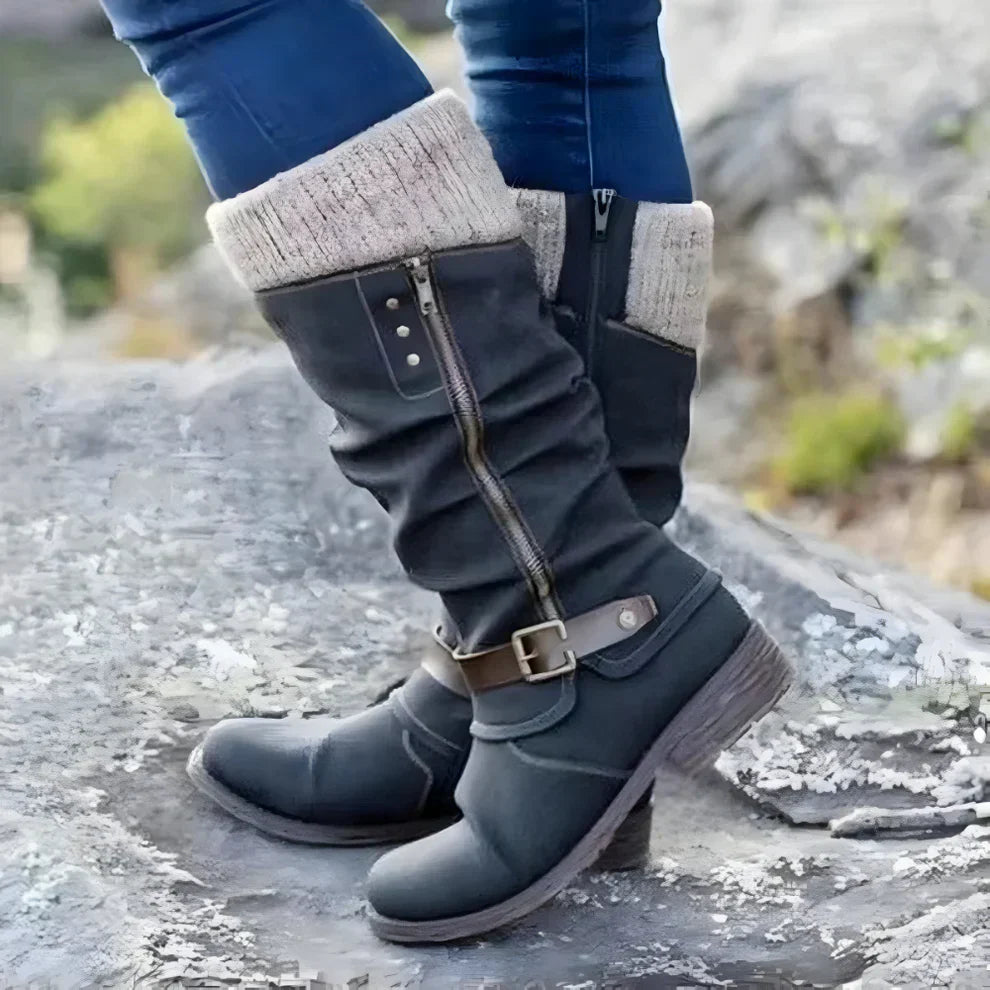 Kniehohe Damenstiefel Mit Rutschfester Oberfläche EB