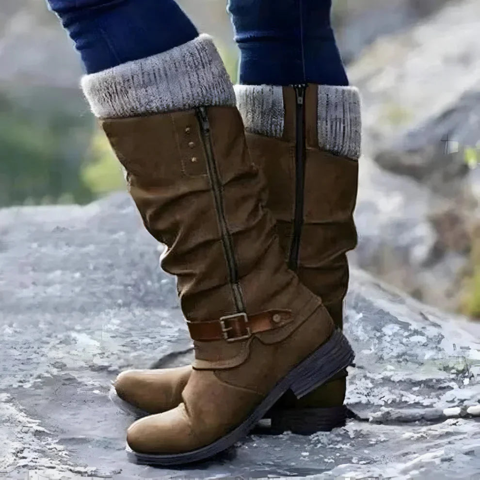 Kniehohe Damenstiefel Mit Rutschfester Oberfläche EB