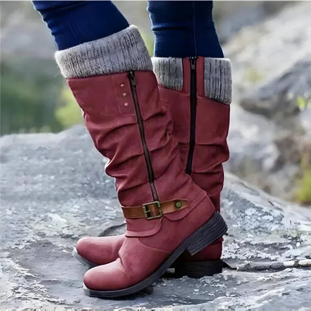 Kniehohe Damenstiefel Mit Rutschfester Oberfläche EB