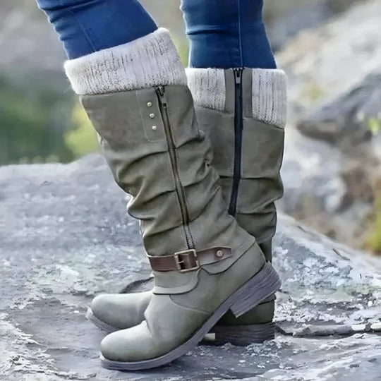 Kniehohe Damenstiefel Mit Rutschfester Oberfläche EB