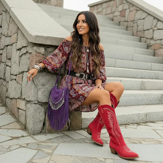 Westernstiefel Für Damen Mit Stickerei EB